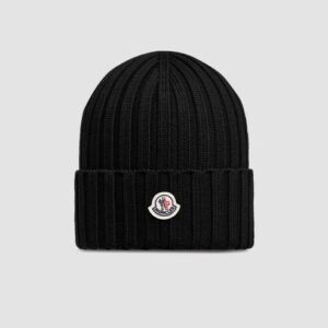 Bonnet Moncler en laine noir