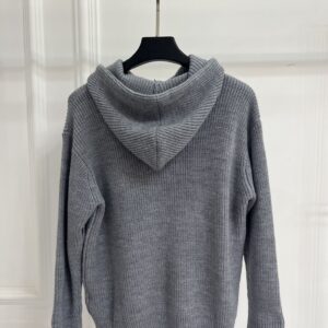 Celine - Hoodie coton logo imprimé - Gris