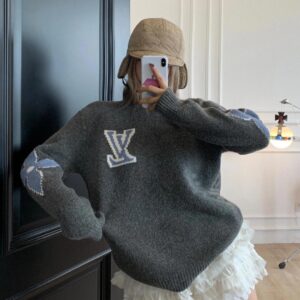 Louis Vuitton - Pull oversize monogramme - Gris