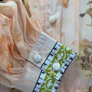 Zimmermann - Robe longue manches longues imprimé floral - Pêche