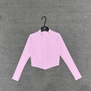 Alo - Veste sport cropped zippée - Rose