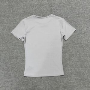 Alo - T-shirt ajusté logo brodé - Gris perle