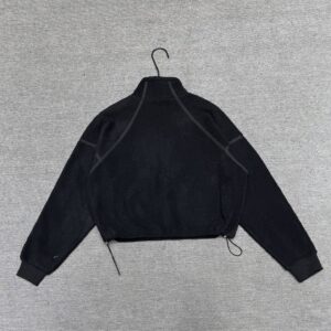 Alo - Sweat sport cropped demi-zip - Noir