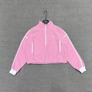 Alo - Sweat sport cropped demi-zip - Rose